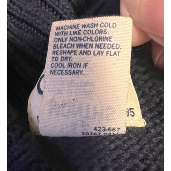 Osh Kosh B'Gosh Pullover Sweater Boy's 12 Mos Navy Blue Flag Cotton Preppy - Picture 8 of 9